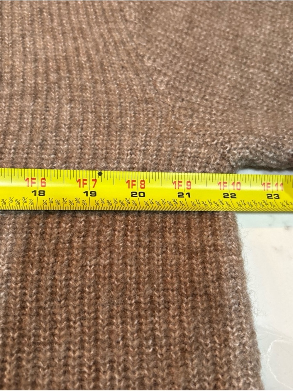 H&M Ribbed Knit Wool Blend Sweater in Warm Taupe M - Picture 6 of 7